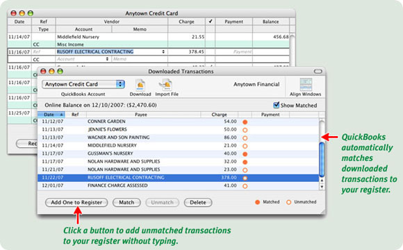 quickbooks for mac import credit card charges